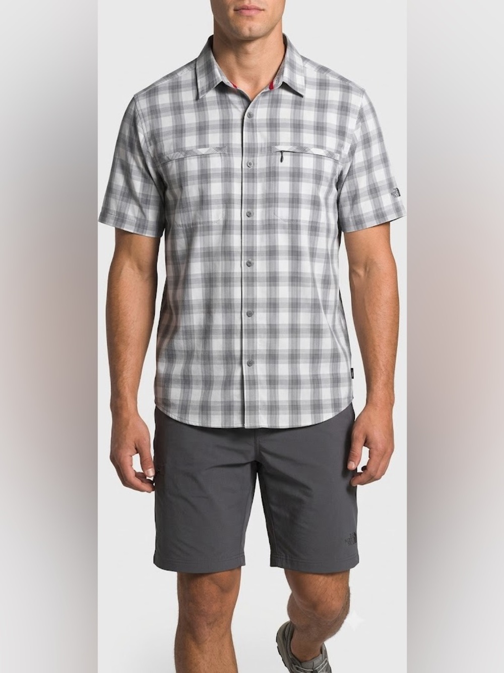 The North Face Plaid Short Sleeve Button Down Shirt XL Outdoor Hiking Fishing